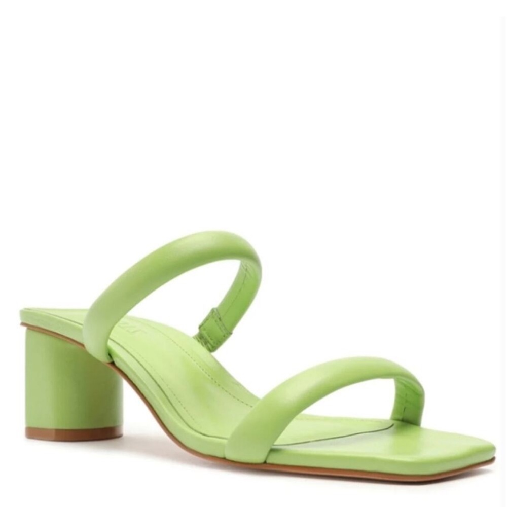 Schutz Ully Lo Heels Lime Green
